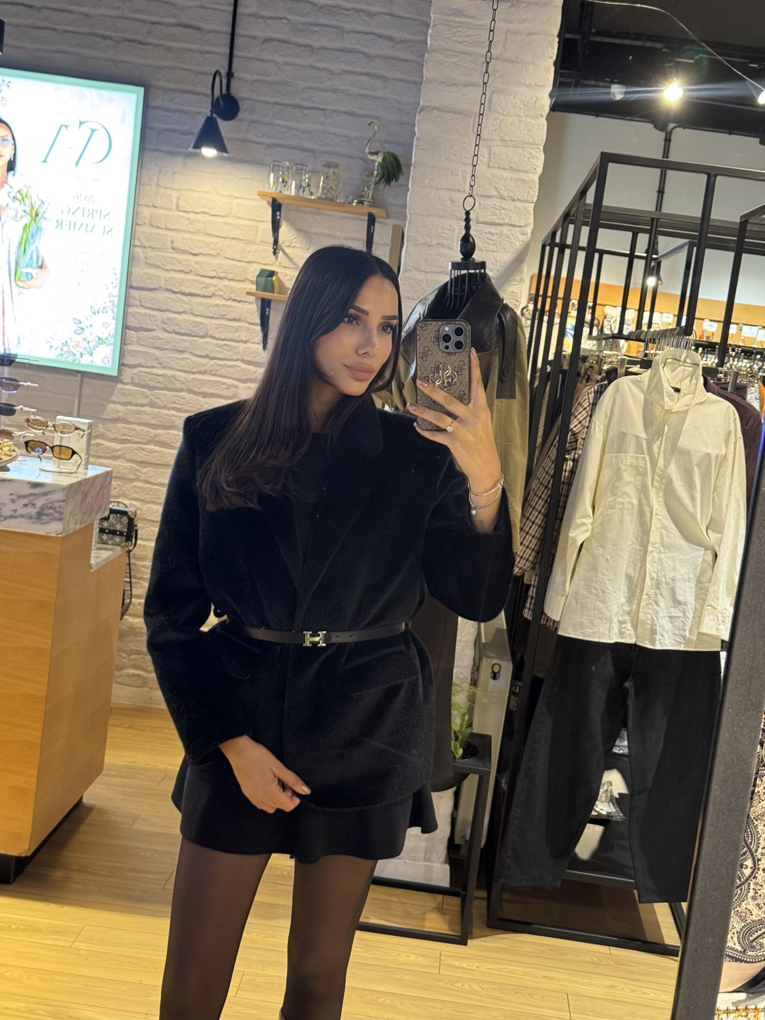 Peluş Ceket Siyah Renk