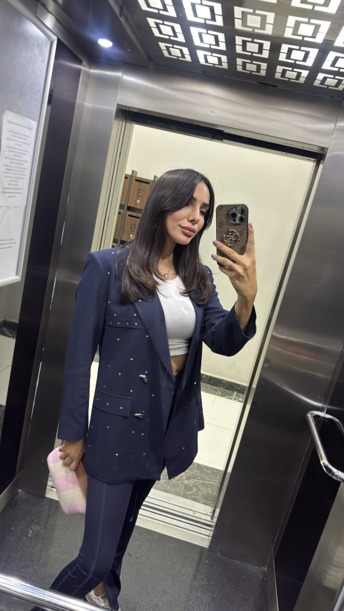 Taş Detaylı Ceket Lacivert