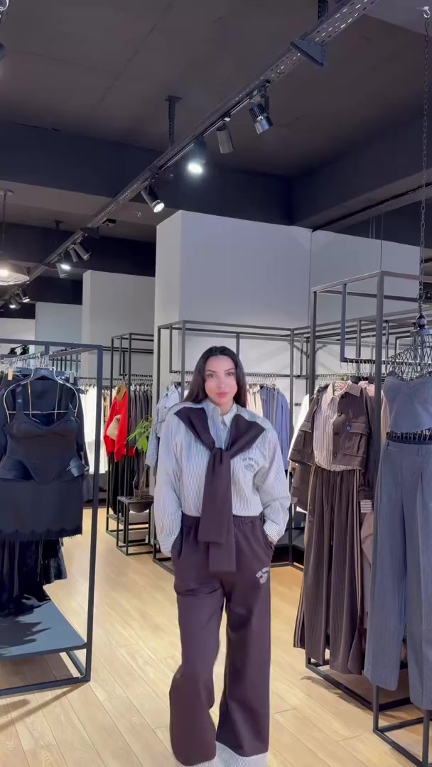 Şal Detaylı Gömlekli Pantolon