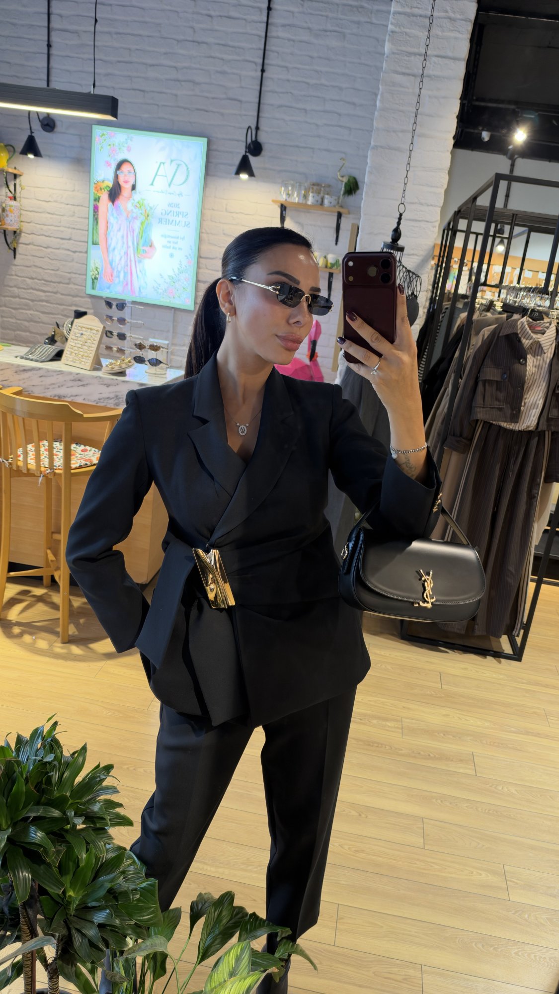 Tokalı Kruvaze Blazer Siyah