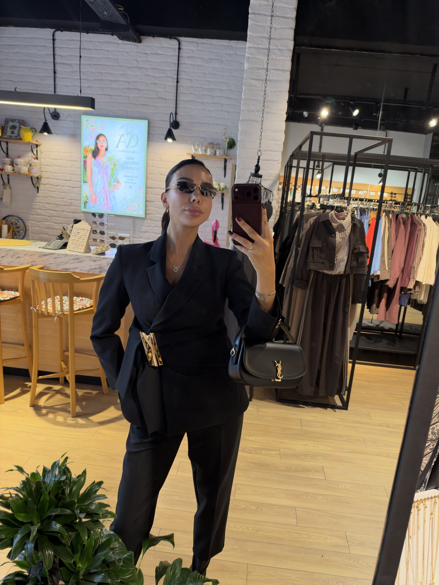 Tokalı Kruvaze Blazer Siyah